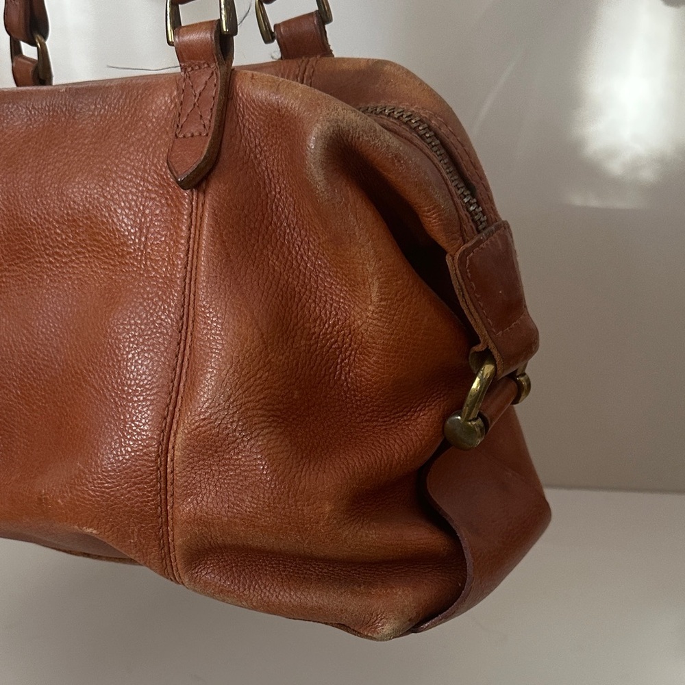 Madewell • Brown Leather Satchel Handbag - Picture 4 of 12